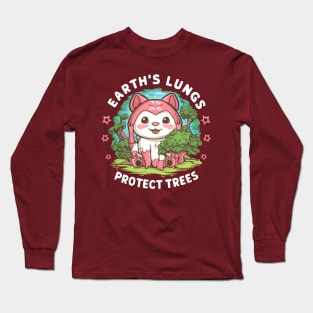 Earth's lungs protect Trees Long Sleeve T-Shirt